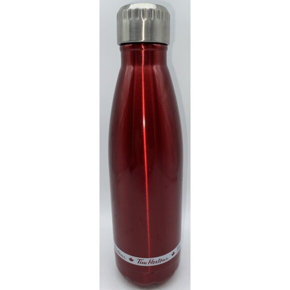 Tim Hortons 2017 Red Stainless Steel Hot/Cold Liquid Water Bottle 500 ml - Picture 1 of 8